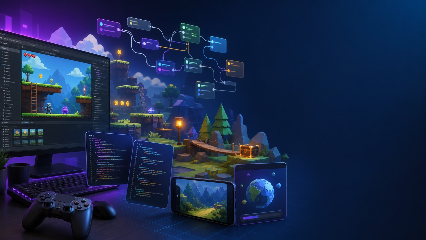خريطة مفاهيم تطوير الألعاب باستخدام Unity و C#